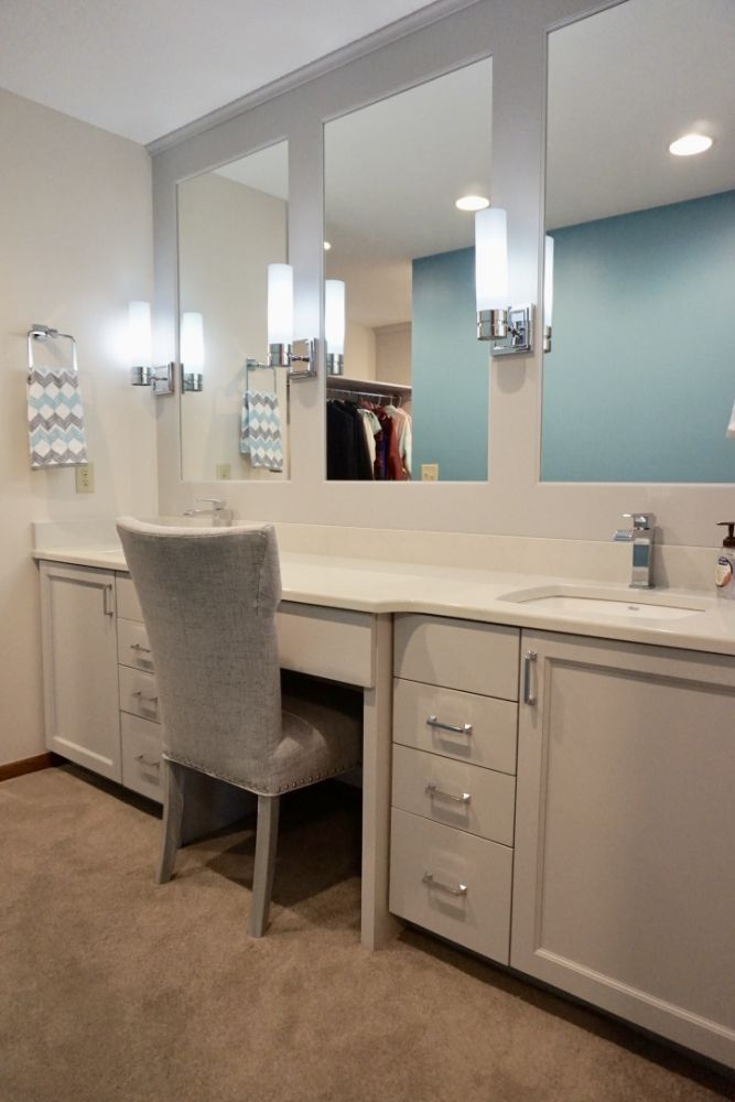Double Sink Vanity with Seating